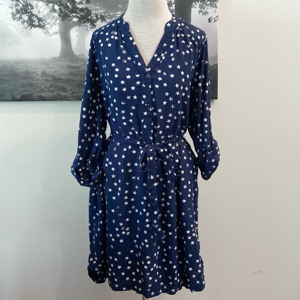 beachlunchlounge Boho Navy Star Dress